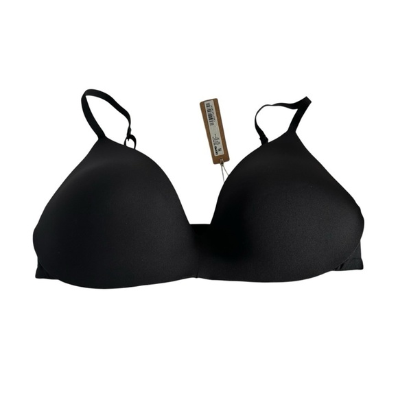 Skims Kim Kardashian Wireless Form Push Up Plunge Bra in Onyx Black Size 34D - Picture 2 of 7